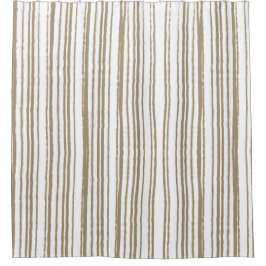 モダンシンプルミニマルストライプの シャワーカーテン