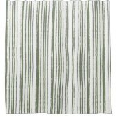 モダンシンプルミニマルストライプの シャワーカーテン (正面)