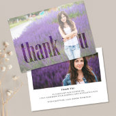 モダンシンプルミニマルタイポグラフィ サンキューカード