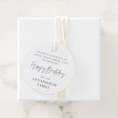 モダンシンプルミニマルハッピーバースデー フェイバータグ (インサイチュ)