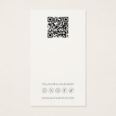 モダンシンプルミニマルハートイヤリング表示カード (裏面)