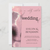 モダンシンプルミニマルバラ結婚ズ 招待状 (正面)