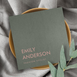 モダンシンプルミニマルフェイクトレンディー スクエア名刺