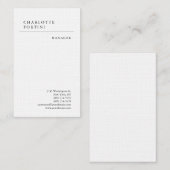 モダンシンプルミニマルプレミアムリネン 名刺 (正面/裏面)