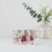 モダンシンプルミニマルプロフェッショナルQRコード 名刺 (スタンド正面)