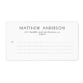 モダンシンプルミニマル事業郵送料 ラベル (正面)