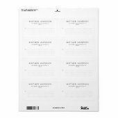 モダンシンプルミニマル事業郵送料 ラベル (フルシート)