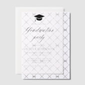 モダンシンプルミニマル写真卒業パーティー ベラム紙招待状 (オフセット (招待状))