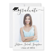 モダンシンプルミニマル写真卒業パーティー