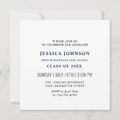 モダンシンプルミニマル写真卒業パーティー 招待状 (裏面)