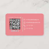 モダンシンプルミニマル写真接続QRコード 名刺 (裏面)