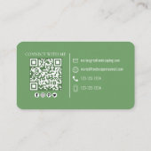 モダンシンプルミニマル写真接続QRコード 名刺 (裏面)