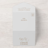 モダンシンプルミニマル写真結婚の オールインワン招待状 (外側)