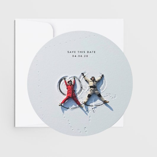 モダンシンプルミニマル写真結婚Round セーブザデート