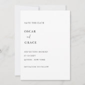 モダンシンプルミニマル写真 セーブザデート (正面)