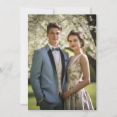 モダンシンプルミニマル写真 セーブザデート (裏面)