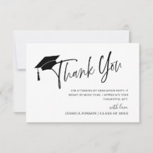 モダンシンプルミニマル卒業サンキューカード