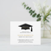 モダンシンプルミニマル卒業党 インビテーションポストカード (スタンド正面)