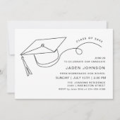 モダンシンプルミニマル卒業党 招待状 (正面)