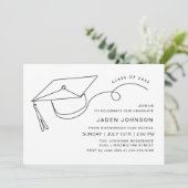 モダンシンプルミニマル卒業党 招待状 (スタンド正面)