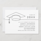 モダンシンプルミニマル卒業党 招待状 (正面)