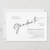 モダンシンプルミニマル卒業党 招待状 (正面)