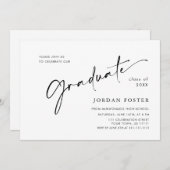 モダンシンプルミニマル卒業党 招待状 (正面/裏面)