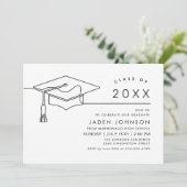 モダンシンプルミニマル卒業党 招待状 (スタンド正面)