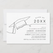 モダンシンプルミニマル卒業党 招待状 (正面)