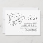 モダンシンプルミニマル卒業党 招待状 (正面)