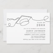 モダンシンプルミニマル卒業党 招待状 (正面)