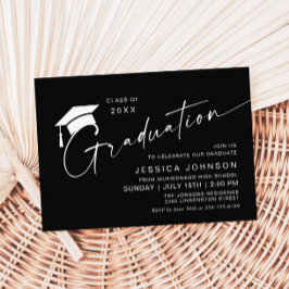 モダンシンプルミニマル卒業党 招待状