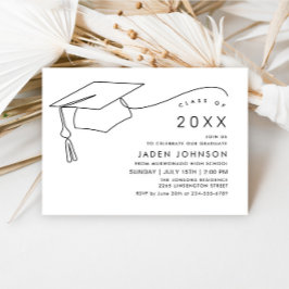 モダンシンプルミニマル卒業党 招待状