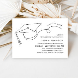 モダンシンプルミニマル卒業党 招待状