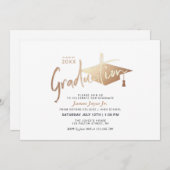 モダンシンプルミニマル卒業党 招待状 (正面/裏面)
