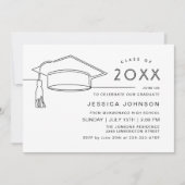 モダンシンプルミニマル卒業党 招待状 (正面)