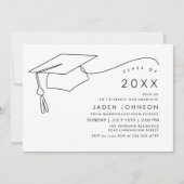 モダンシンプルミニマル卒業党 招待状 (正面)