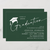 モダンシンプルミニマル卒業党 招待状 (正面/裏面)