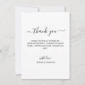 モダンシンプルミニマル卒業写真 サンキューカード (裏面)