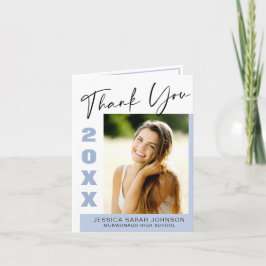 モダンシンプルミニマル卒業2写真感謝してい2  サンキューカード