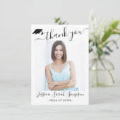 モダンシンプルミニマル卒業2写真 サンキューカード (スタンド正面)