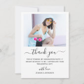 モダンシンプルミニマル卒業2写真 サンキューカード (裏面)