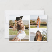 モダンシンプルミニマル卒業3写真 招待状 (裏面)