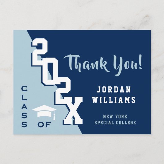 モダンシンプルミニマル卒業 ポストカード (正面)