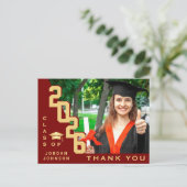 モダンシンプルミニマル卒業 ポストカード (スタンド正面)