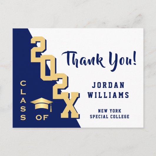 モダンシンプルミニマル卒業 ポストカード (正面)