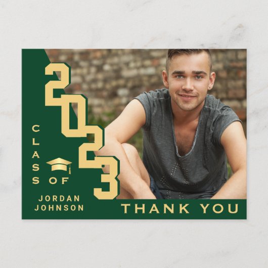 モダンシンプルミニマル卒業 ポストカード (正面)