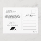 モダンシンプルミニマル卒業 ポストカード (裏面)