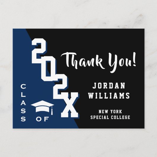 モダンシンプルミニマル卒業 ポストカード (正面)