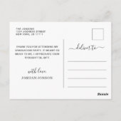 モダンシンプルミニマル卒業 ポストカード (裏面)